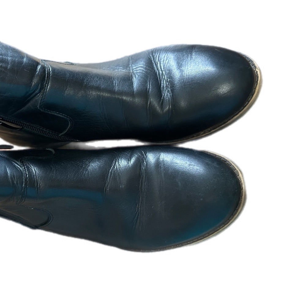 Black Leather Side Zip Chelsea Ankle Boots Women's Fashion Footwear size‎ 8.5 - Picture 3 of 10